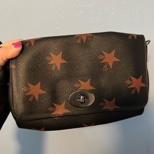 Coach star wristlet red and black